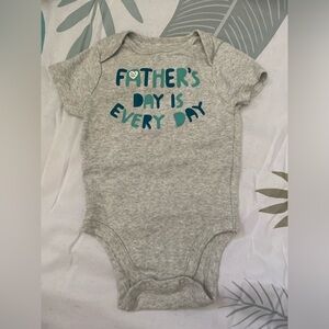 Carter's Gray and Blue Father's Day Bodysuit